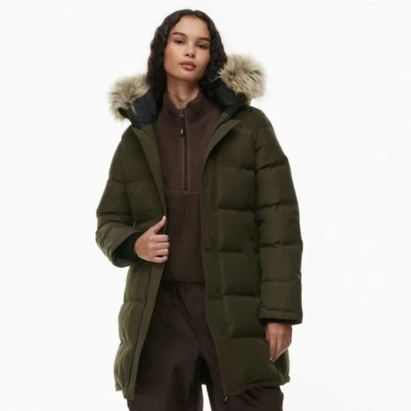 TNA Powder Parka Mid Dark Olive - Picture 2 of 9